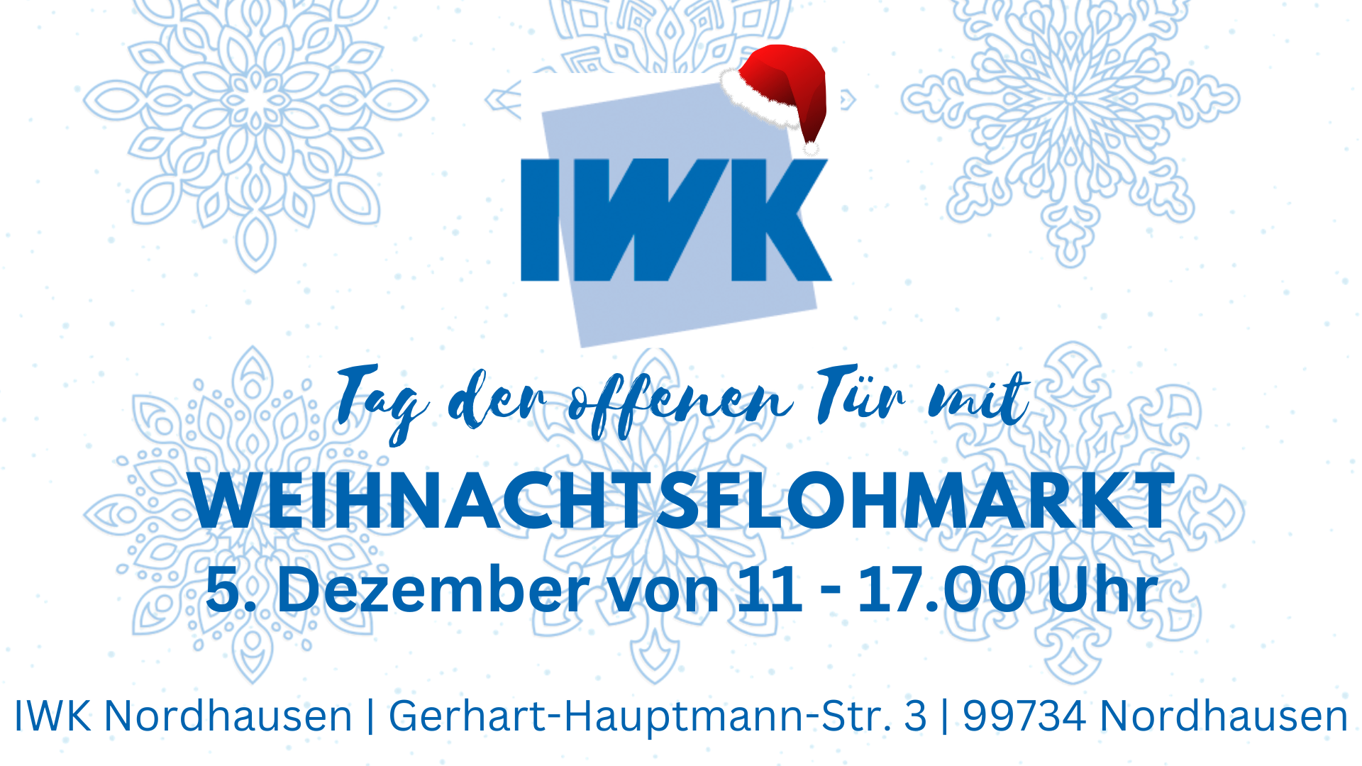IWK Nordhausen: Einladung zum Tag der offenen Tür mit Weihnachtsflohmarkt