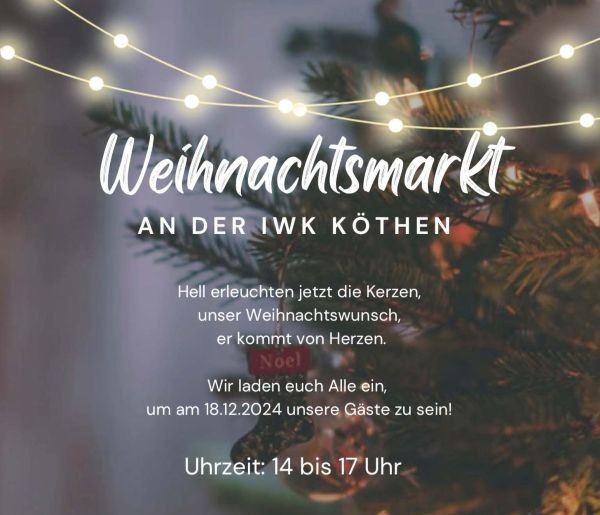 Weihnachtsmarkt an der IWK in Köthen
